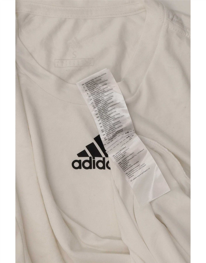 Adidas Herren Aeroready T-Shirt Top Small Weiß Polyester