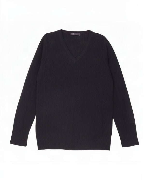 Marks & Spencer Damen-Pullover mit V-Ausschnitt, Größe 40, Marineblau