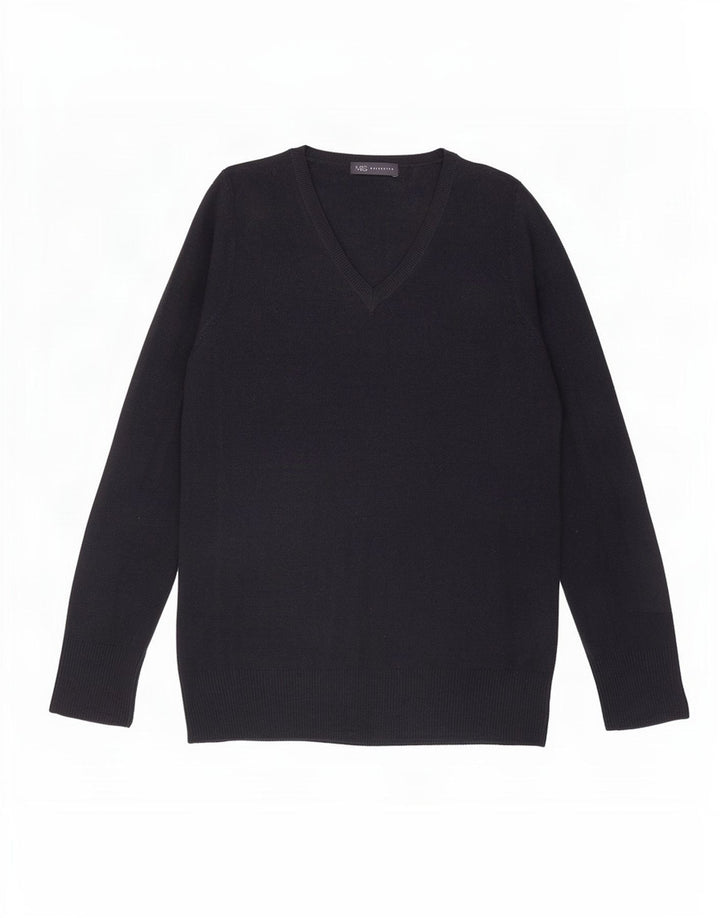 Marks & Spencer Damen-Pullover mit V-Ausschnitt, Größe 40, Marineblau