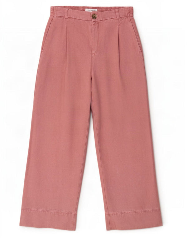 Zara Mädchen-Chinohose mit weitem Bein und hoher Taille, 13–14 Jahre, W28, L25, Rosa