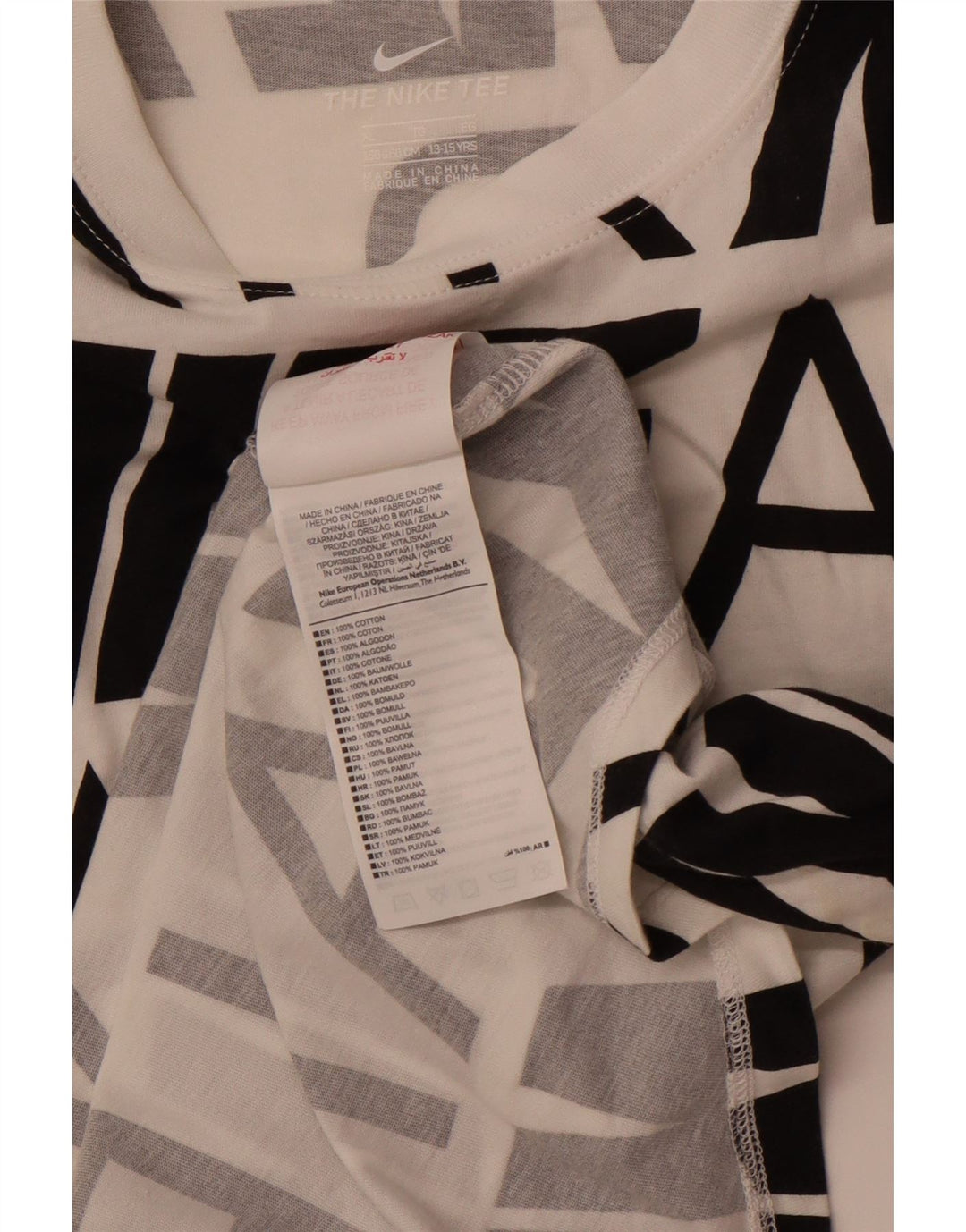 NIKE Mädchen-Trägershirt mit Grafik, 13–14 Jahre, XL, weiße Baumwolle