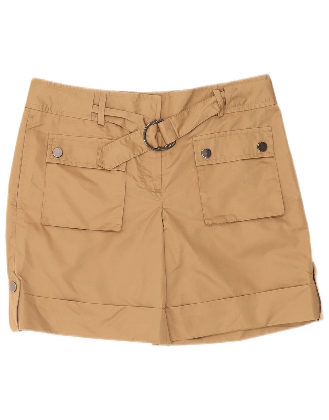 Massimo Dutti Damen Cargoshorts EU 40 Medium W30 Beige Polyester