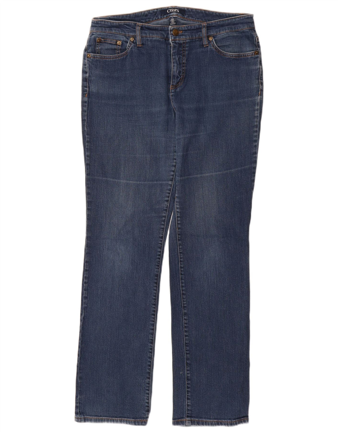 CHAPS Damen Straight Jeans US 10 Large W30 L31 Blaue Baumwolle