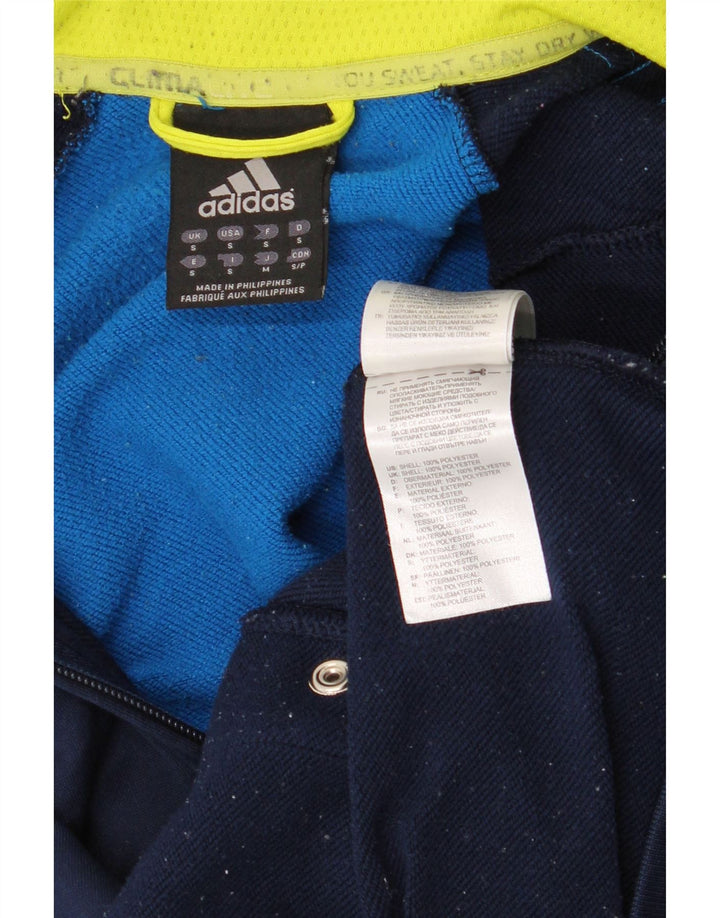 Adidas Herren Climalite Trainingsanzug Top Jacke Small Marineblau Polyester