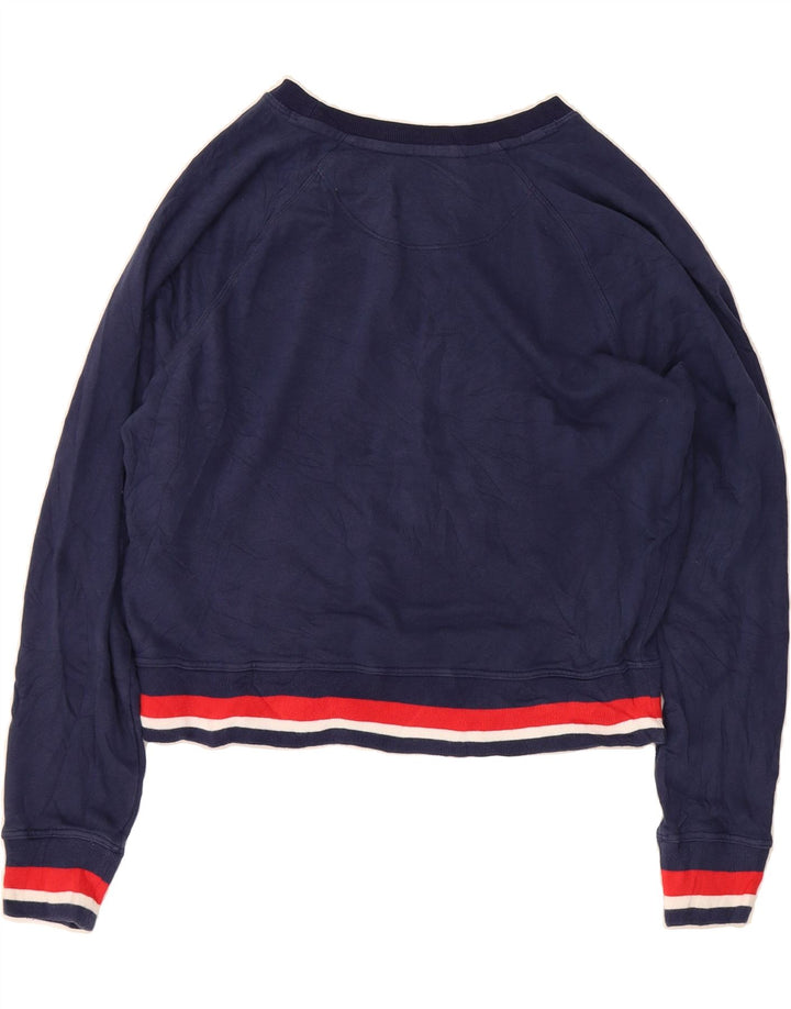 CHAMPION Womens Oversized Sweatshirt Jumper UK 16 Large Navy Blue Vintage Champion and Second-Hand Champion from Messina Hembry 