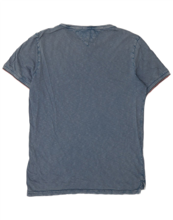 Tommy Hilfiger Herren T-Shirt Top Large Blau Baumwolle