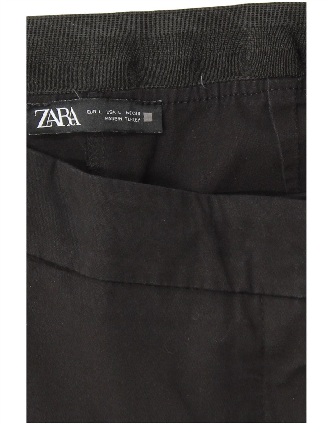 Schmale Freizeithose für Damen von ZARA, Größe L, W32, L26, Schwarz