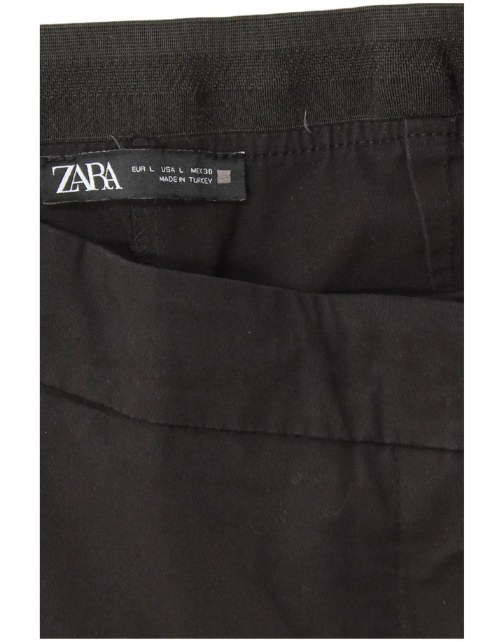Schmale Freizeithose für Damen von ZARA, Größe L, W32, L26, Schwarz