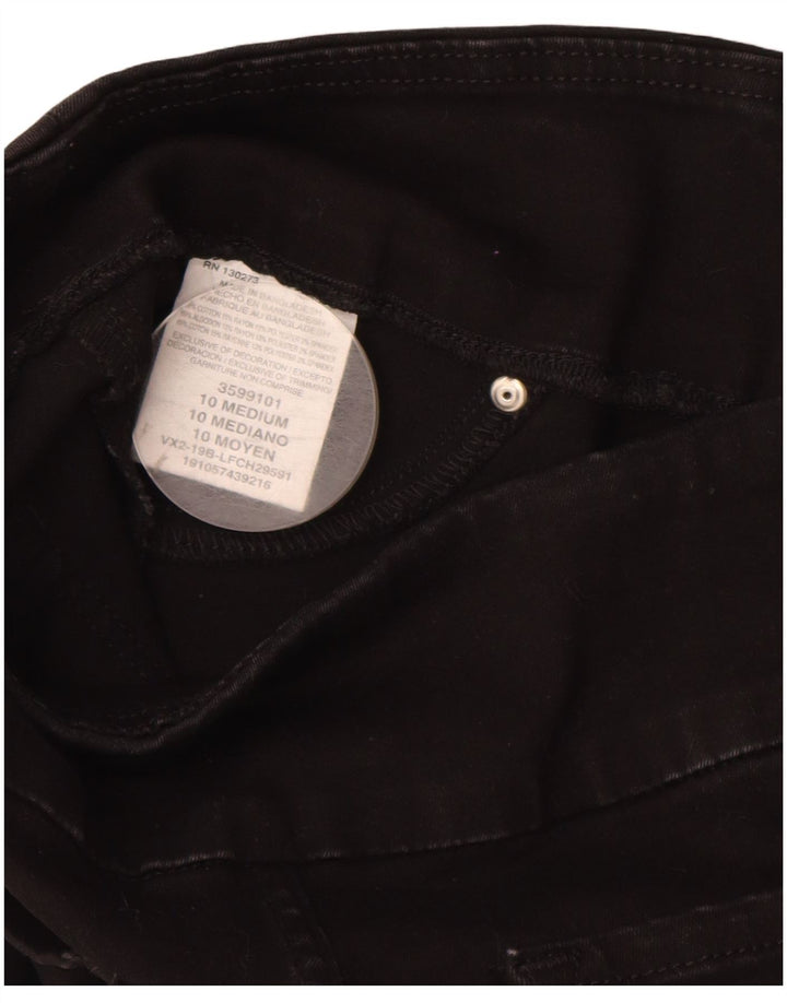 Lee Damen Sculpting Slim Fit Bermudashorts US 10 Large W30 Schwarze Baumwolle