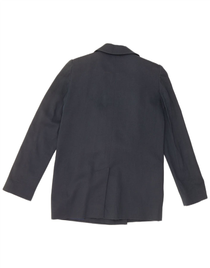 Red Valentino Damen-Blazer mit 1 Knopf, UK 12, mittelmarineblaue Baumwolle