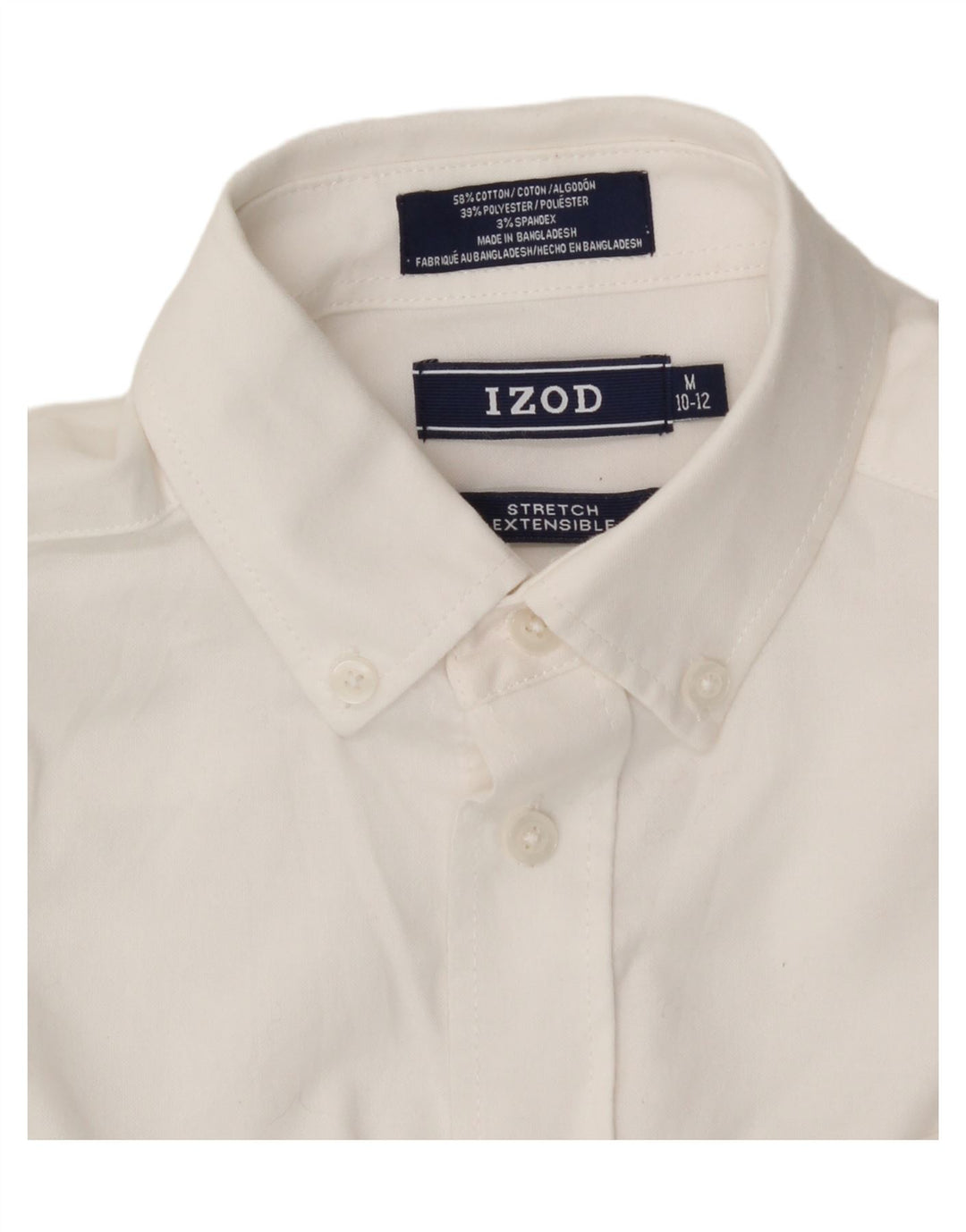 IZOD Boys Shirt 10-11 Years Medium White Cotton Vintage Izod and Second-Hand Izod from Messina Hembry 