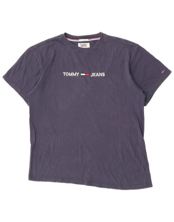 Tommy Hilfiger Herren-T-Shirt mit normaler Passform, Grafik, Größe S, Marineblau