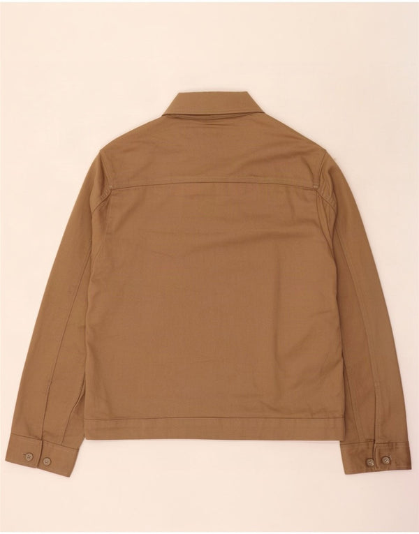 Zara Herren-Utility-Jacke UK 40 Large Beige Baumwolle