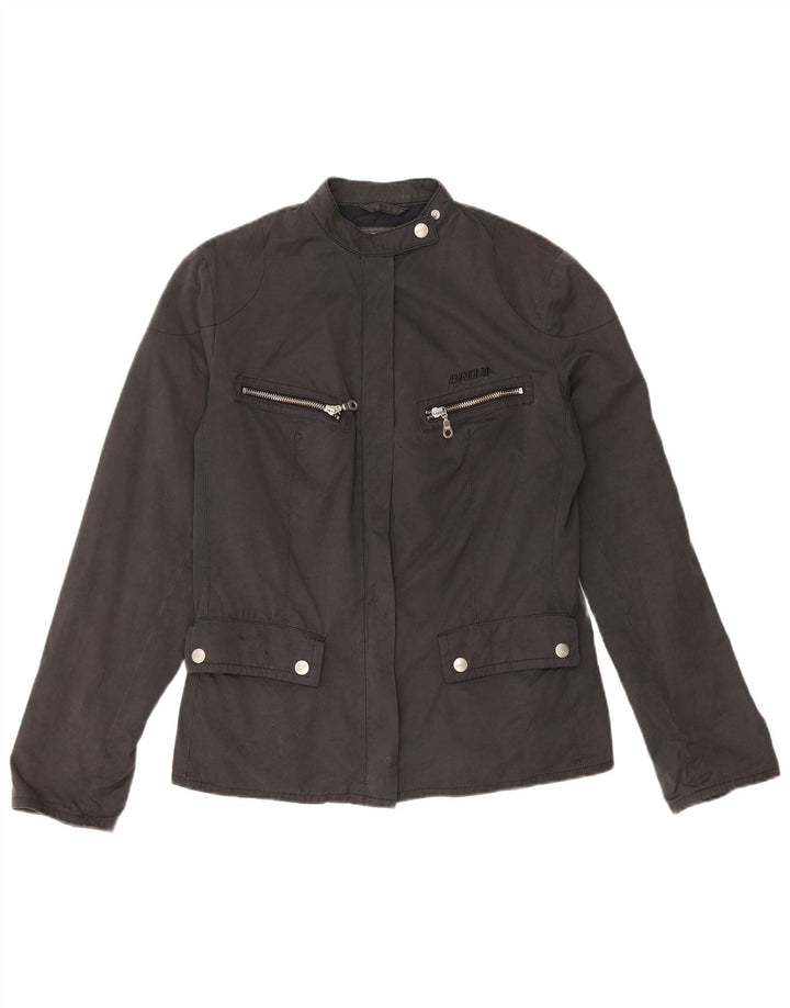 Brema Damen Racer Jacke UK 8 Small Schwarz Polyester