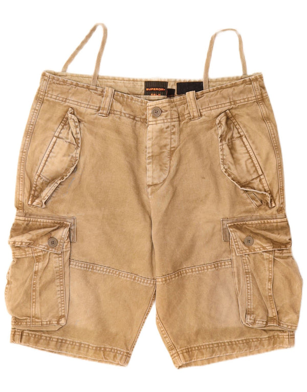 SUPERDRY Herren Cargo-Shorts W36 Large Beige Baumwolle