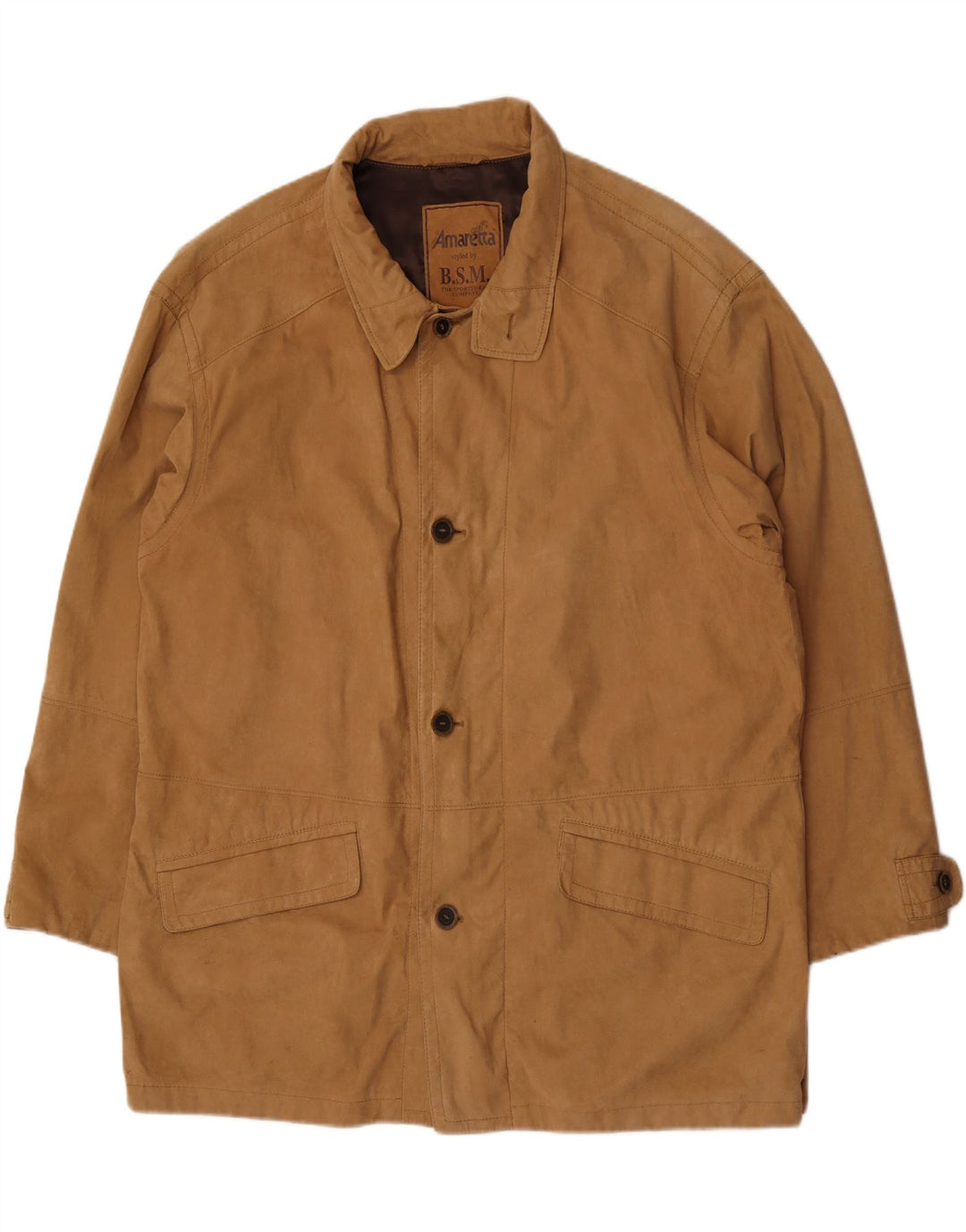 B.S.M Herrenmantel UK 48 4XL Beige Nylon