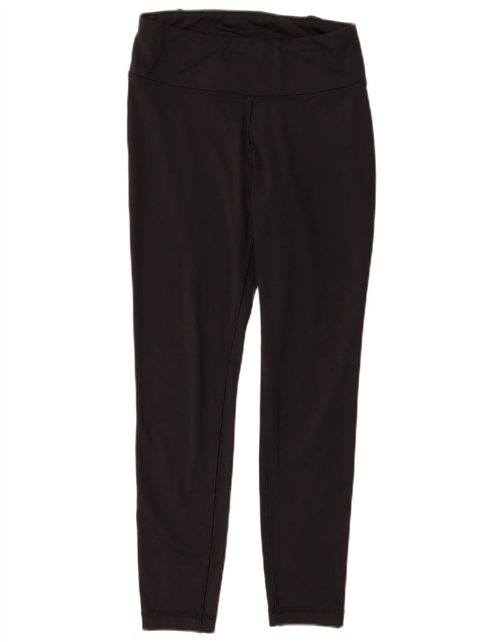 Reebok Damen Leggings UK 8 Small Schwarz Polyester