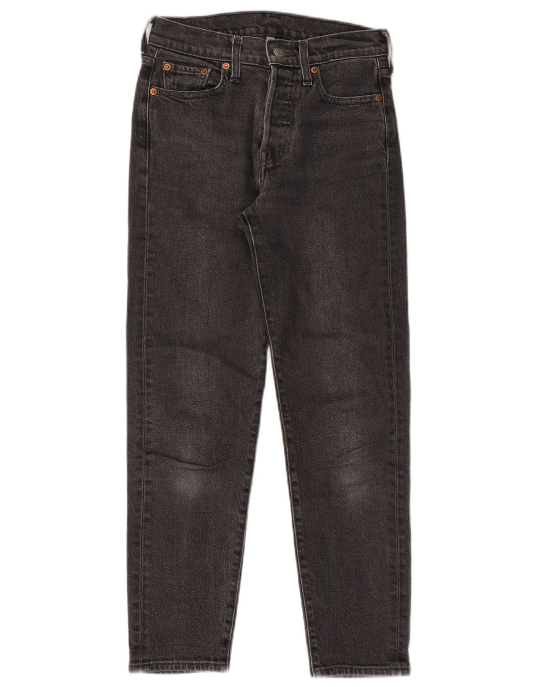 Levi's Damen Tapered Jeans W26 L26 Schwarze Baumwolle