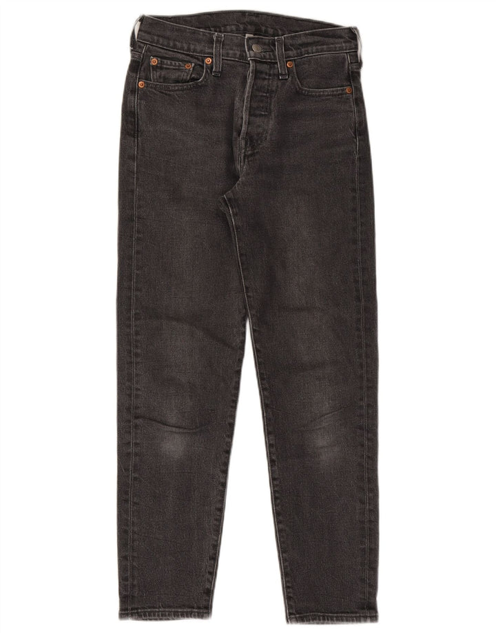Levi's Damen Tapered Jeans W26 L26 Schwarze Baumwolle