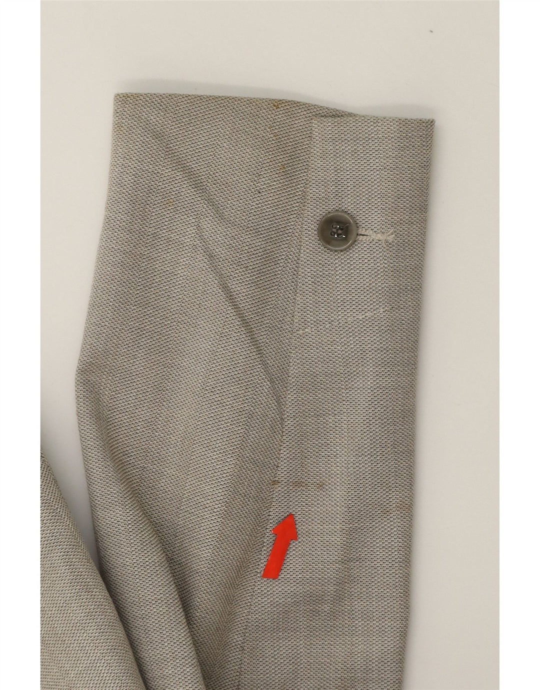 ZARA Womens 1 Button Blazer Jacket EU 42 Large Grey Polyester Vintage Zara and Second-Hand Zara from Messina Hembry 