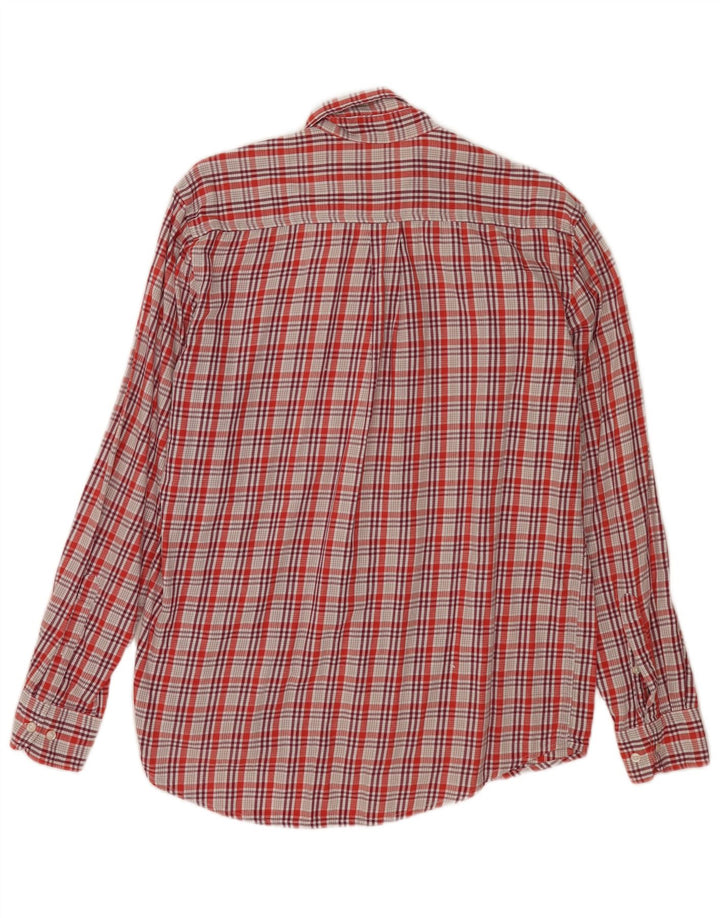 Kappa Herren-Hemd aus mittelroter Karo-Baumwolle