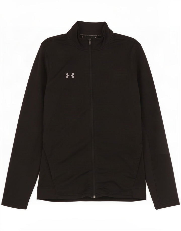 Under Armour Womens Trainingsanzug Top Jacke UK 18 XL Schwarz Polyester