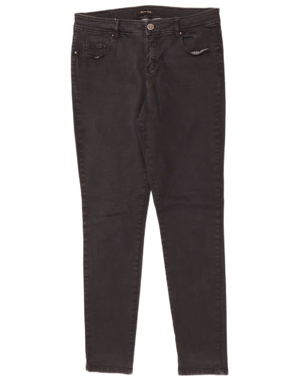 Massimo Dutti Damen Skinny Freizeithose EU 42 Large W32 L29 Schwarz