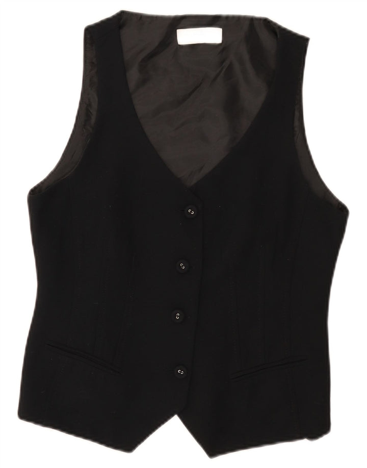 Wallis Womens Petite Weste UK 12 Medium Schwarz Polyester