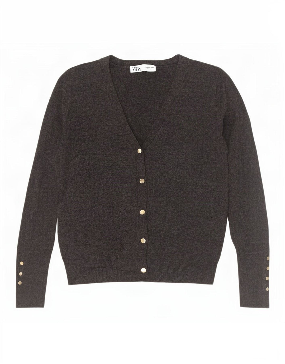 Zara Damen Strickjacke UK 12 Mittelgraue Viskose