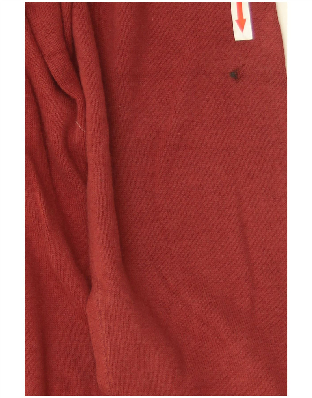 Marks & Spencer Herren-Pullover mit V-Ausschnitt, groß, burgunderrote Baumwolle