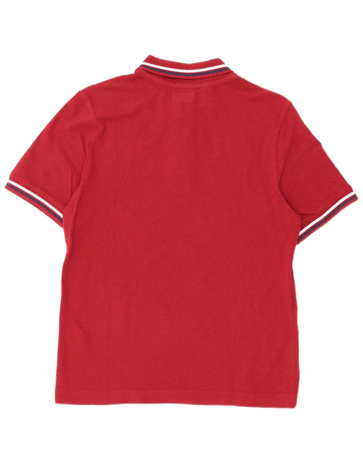 Kappa Herren-Poloshirt, klein, Burgunderrot, Baumwolle
