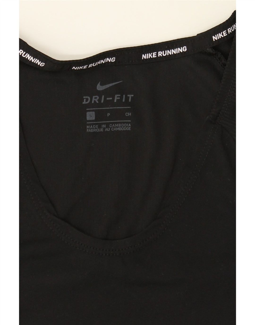 NIKE Womens Dri Fit Graphic T-Shirt Top UK 10 Small Black Polyester Vintage Nike and Second-Hand Nike from Messina Hembry 