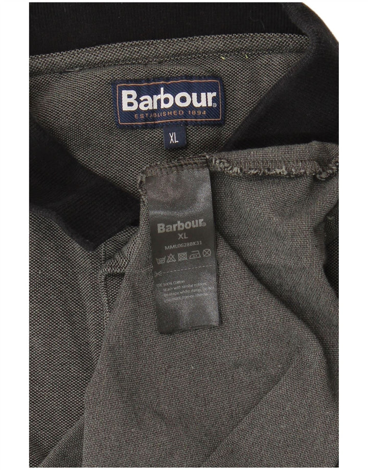 Barbour Herren Poloshirt XL Grau Baumwolle