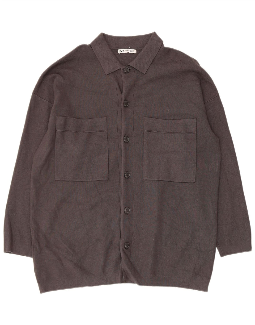 Zara Herren-Cardigan-Pullover, klein, Grau