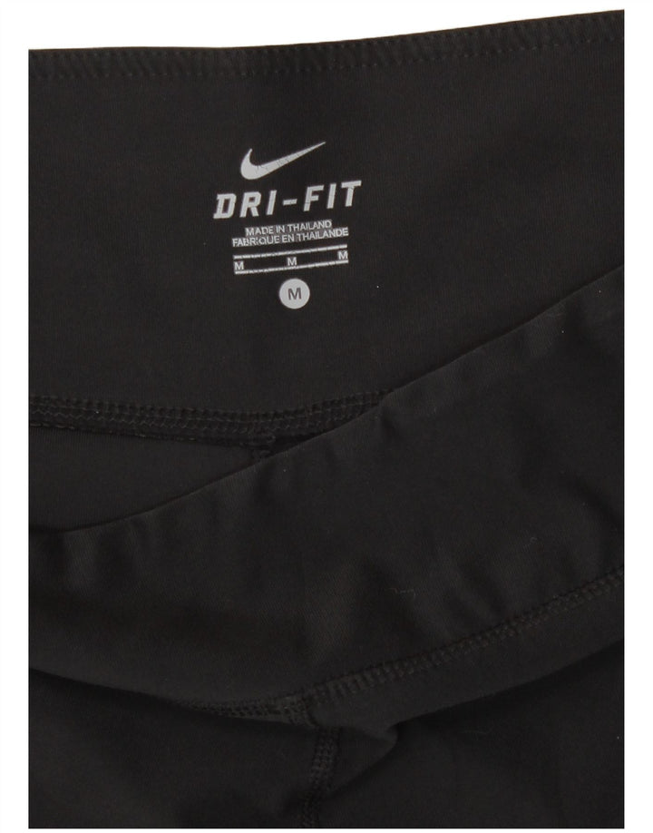 Nike Damen Dri Fit Leggings UK 14 Medium Schwarz