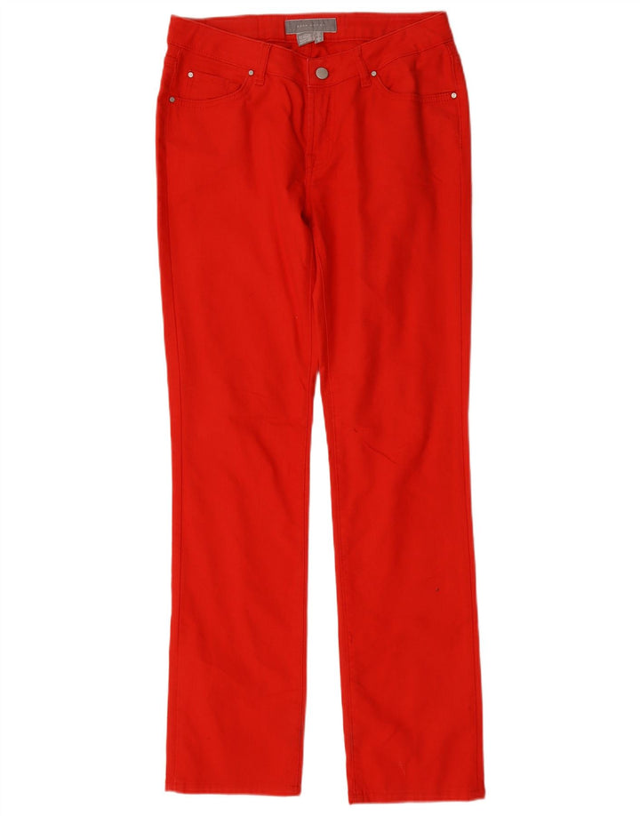 Zara Damen Straight Jeans EU 40 Medium W30 L31 Rote Baumwolle