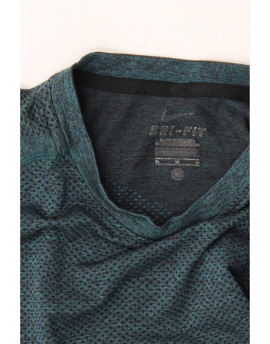 Nike Dri Fit T-Shirt-Oberteil für Herren, mittelgroß, marineblau gefleckt