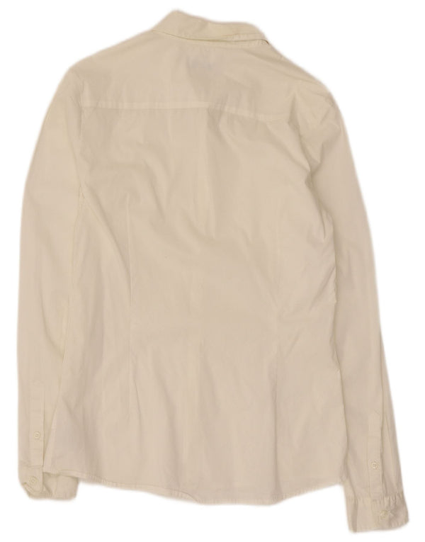 Benetton Jungen-Hemd, 13–14 Jahre, 3XL, weiße Baumwolle