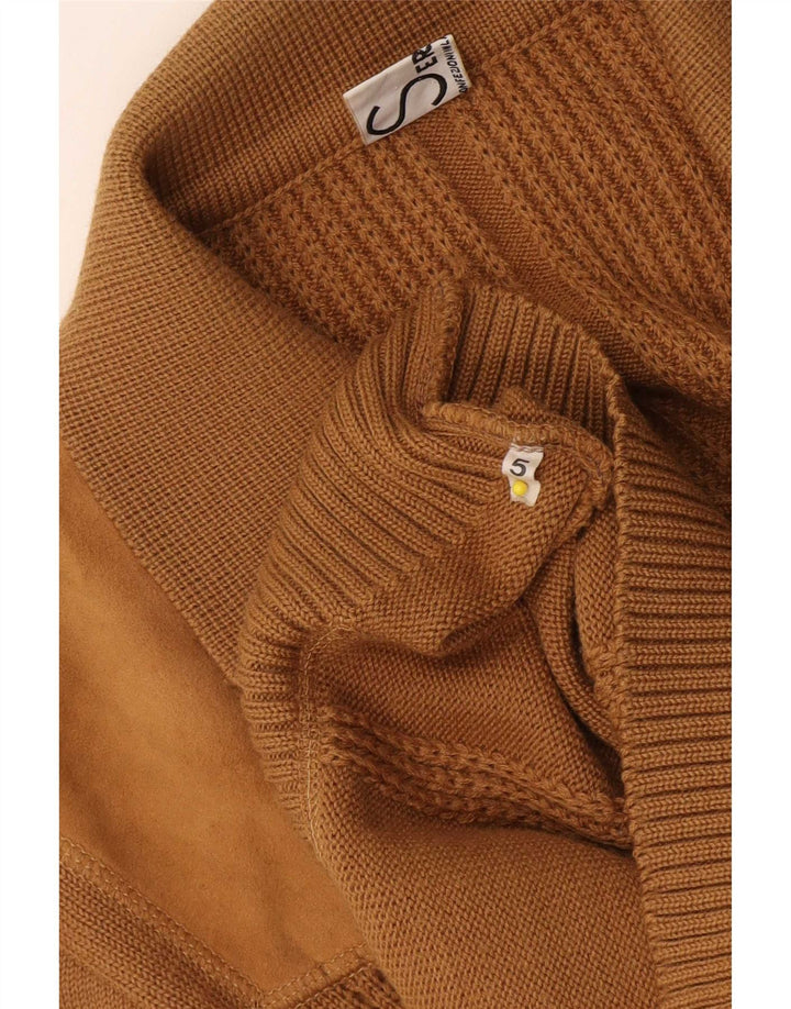 Vintage Damen Cardigan Pullover UK 14 Medium Beige