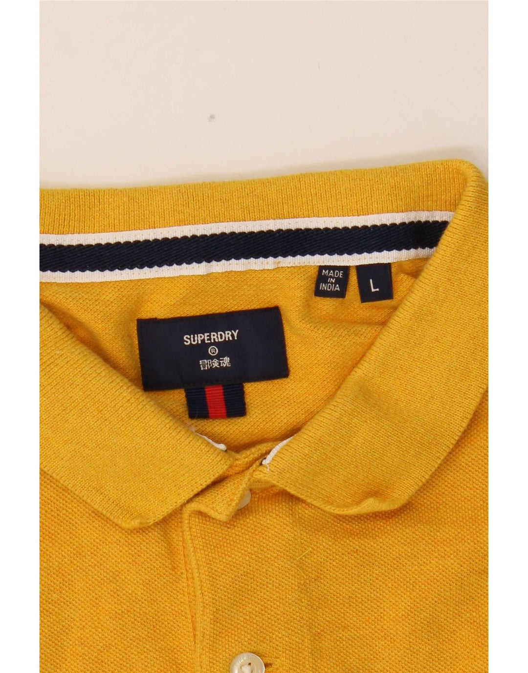 Superdry Herren-Poloshirt, Größe L, Gelb