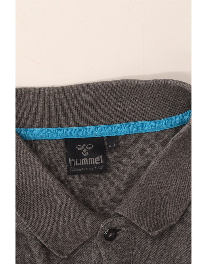HUMMEL Mens Polo Shirt 2XL Grey Vintage Hummel and Second-Hand Hummel from Messina Hembry 