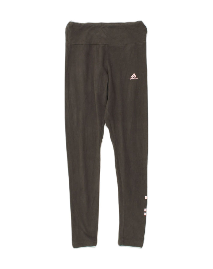 ADIDAS Womens Graphic Leggings Small Grey Cotton | Vintage Adidas | Thrift | Second-Hand Adidas | Used Clothing | Messina Hembry 