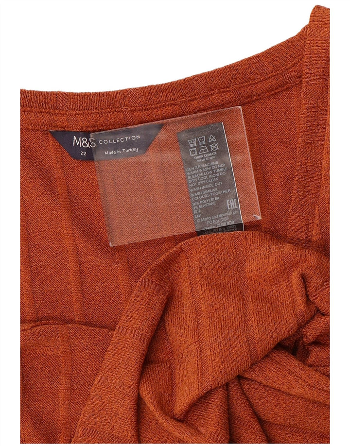 Marks & Spencer Damen Weste Top UK 22 3XL Orange Polyester