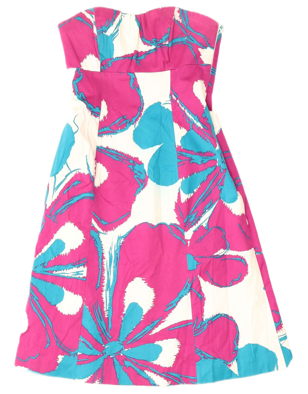 Trägerloses Kleid für Damen von Coast, Größe S, Größe S, rosa, geblümt, Baumwolle