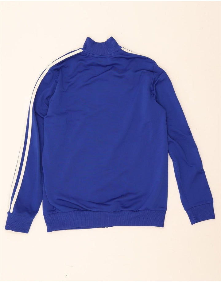 Adidas Jungen-Trainingsanzug-Top-Jacke, 13–14 Jahre, blaues Colourblock-Polyester