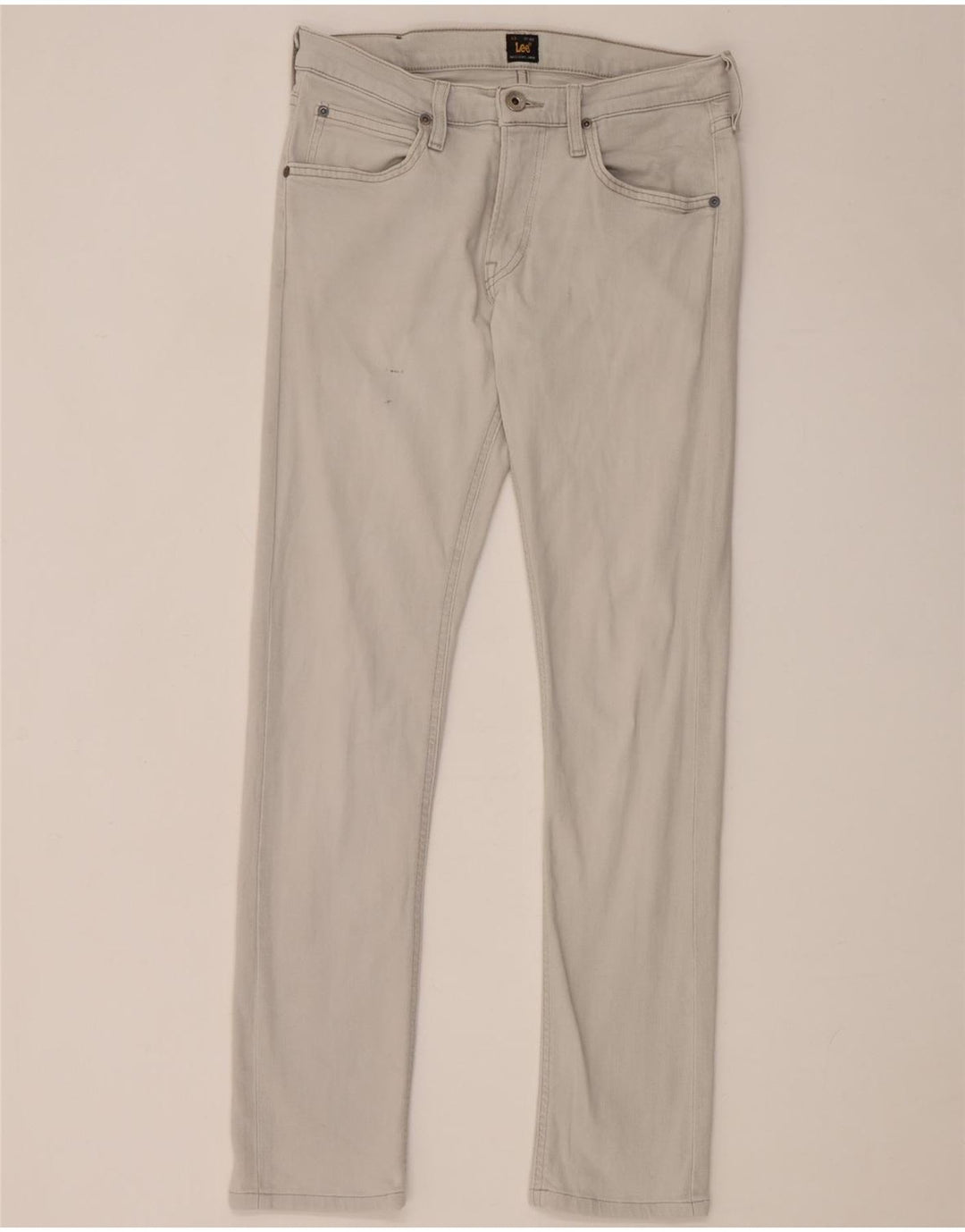 Lee Damen Luke Slim Jeans W29 L30 Graue Baumwolle
