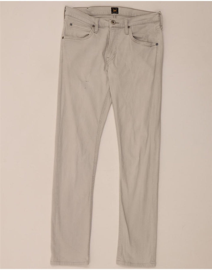 Lee Damen Luke Slim Jeans W29 L30 Graue Baumwolle