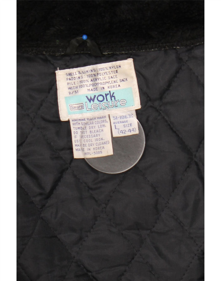 Sears Work Leisure Herren-Skioverall mit Kapuze, groß, aus schwarzem Nylon
