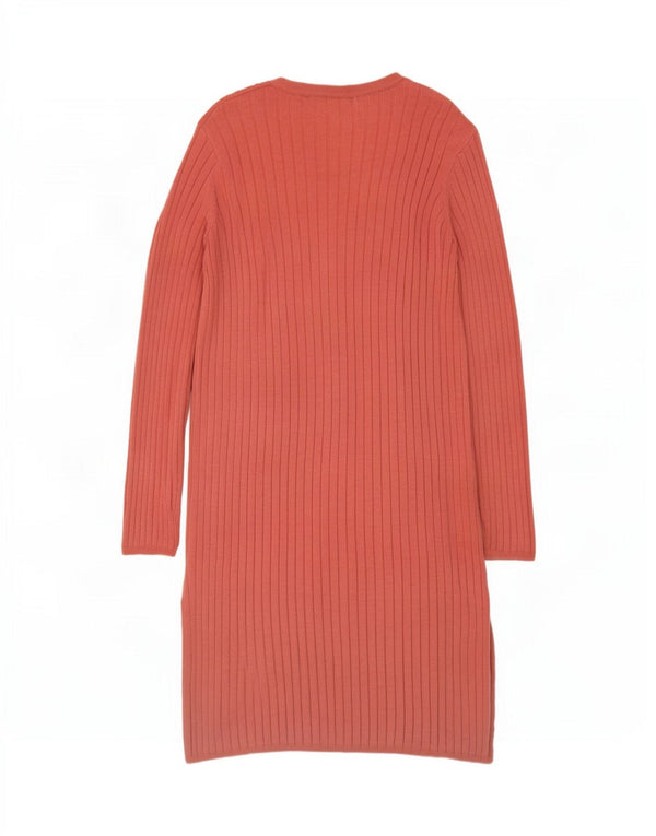 Marks & Spencer Damen Longline Open Cardigan Pullover UK 10 Small Pink