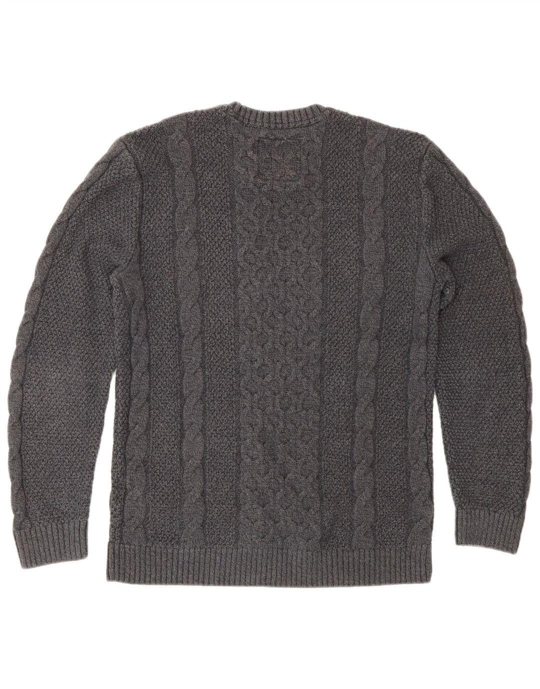 Hollister Herren-Pullover mit Rundhalsausschnitt, Größe S, Grau, Baumwolle